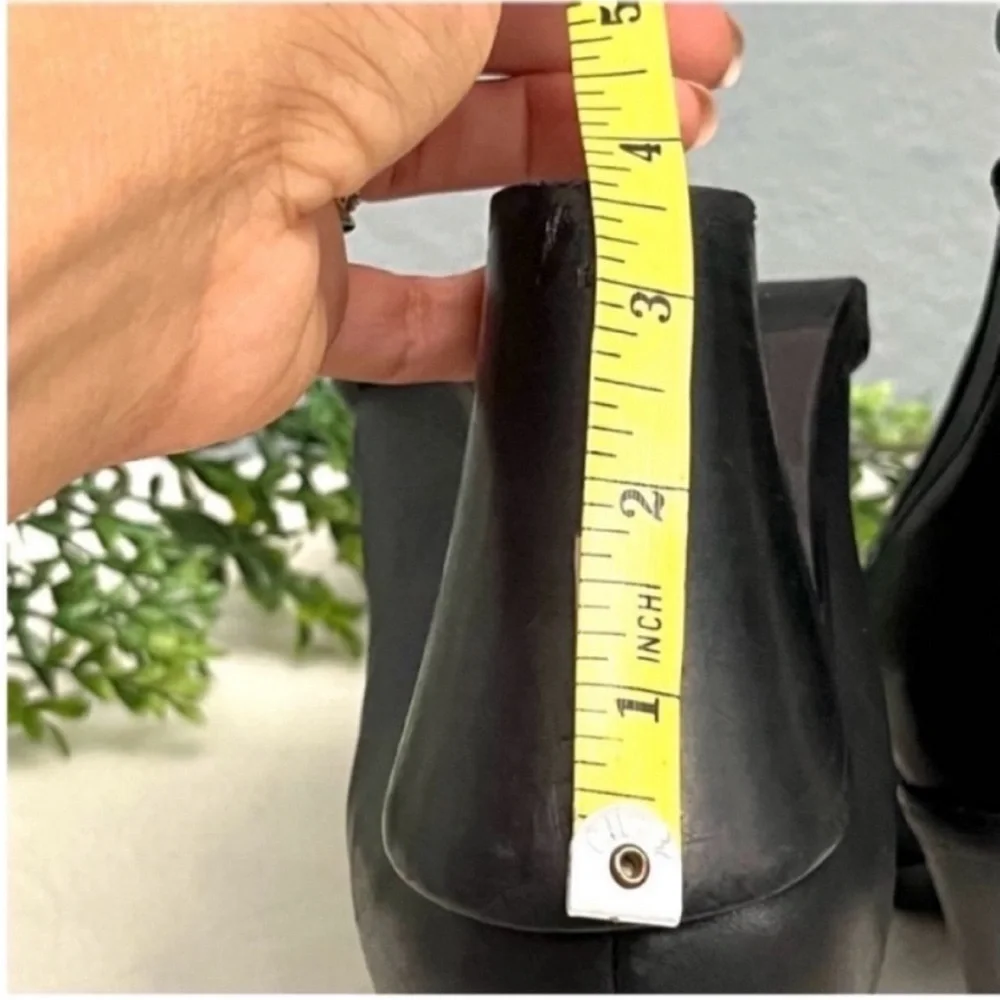 Acne Studios Women's Black Leather High Heel Chelsea Boot Size 37 - Picture 9 of 12